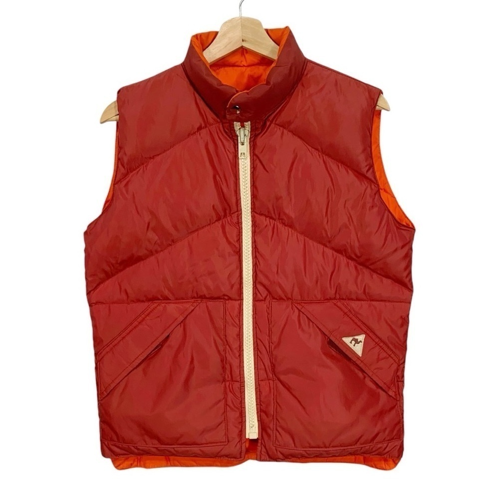 Vintage Camel Reversible Prime Northern Goose Down Puffer Vest Size XS